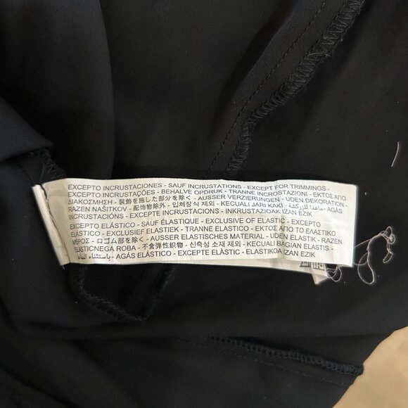 Zara | Chiffon Tiered, Ruffle collar V-neck Maxi Dress Black | SZ Small Women's - Picture 12 of 15